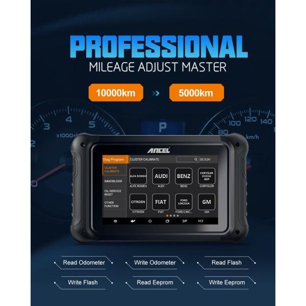 Ancel DP500 - All-in-1 Professional Diagnostic Tool for Key programming and ODO adjustment - Image 5
